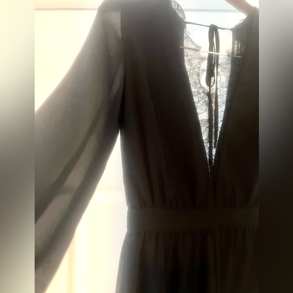 Black Lace Romper By Hommage - Size Small - Picture 4 of 5